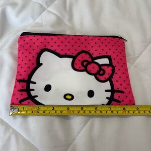 Hello Kitty Pink and Black Polka Dot Pouch